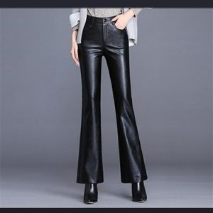 Faux leather pants